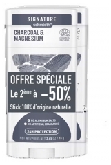 Desodorante em Bast&atilde;o Natural Carv&atilde;o e Magn&eacute;sio Assinatura Schmidt Pacote com 2 x 75 g