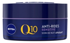Nivea Q10 Proti gubam Sensitive Pomirjujoča nočna nega 50 ml