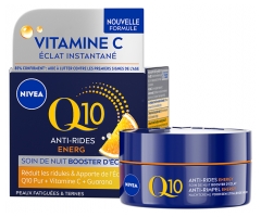 Nivea Q10 Pretnoveco&scaron;anās Energy Nakts Krēms Mirdzuma Boosters SPF15 50 ml