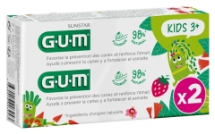 GUM Dentifricio al Fluoro per Bambini 3 Anni +Set 2 x 50 ml