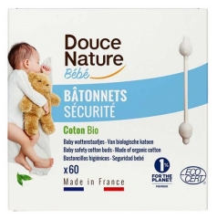 Douce Nature Bébé Bâtons Sécurité Coton Bio 60 Unità