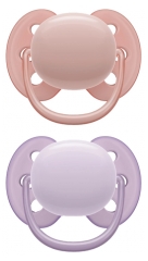 Avent Ultra Soft 2 Sucettes Silicone 0-6 Mesi