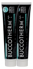 Buccotherm Toothpaste With White Thermal Water - Organic Activated Charcoal 2 x 75ml