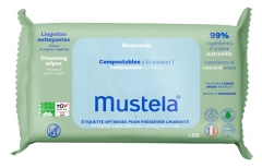 Mustela Salviette Detergenti Compostabili con Profumo 60 Salviette