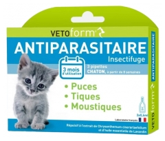 Vetoform Antiparasitaire Chaton 3 Pipettes