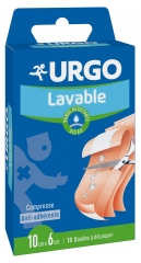 Urgo Lavable Bande Résistante à L'eau 10 Bandes 10 cm x 6 cm