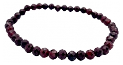 Natura Square Bracciale in Granato Rosso Sfaccettato Almandine