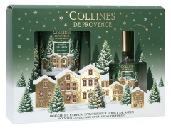 Collines de Provence Coffret Forêt de Sapin Bougie 75 g + Parfum d'Intérieur 50 ml