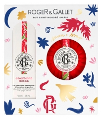 Roger &amp; Gallet Gingembre Rouge Coffret Eau Parfumée Bienfaisante 30 ml + Savon Bienfaisant 100 gr Offert