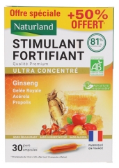 Naturland Stimulierend Kr&auml;ftigend Bio 20 Ampullen + 10 Ampullen Geschenkt