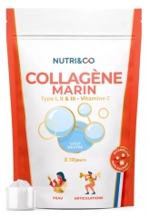 &bdquo;Nutri&amp;Co&ldquo; I, II ir III tipo jūros kolagenas su Vitaminu C Neutralaus skonio &ndash; 180g