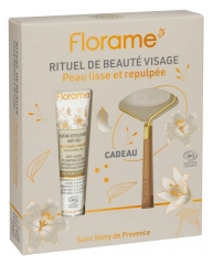 Florame Set di Crema Rimpolpante Anti-età 40 ml + Rullo di Quarzo Bianco Biologico in Omaggio