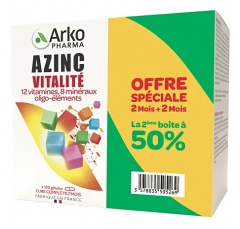 Arkopharma Azinc Vitalité Lot de 2 x 120 Gélules Offre Spéciale