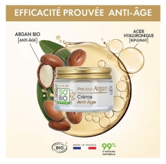 Crème De Jour Anti-âge SO'BiO étic LEA NATURE – Argan & Acide Hyaluronique – 50 Ml