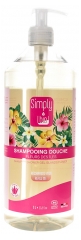 Simply Bio Organiczny Szampon pod Prysznic Fleurs des Îles 1 L