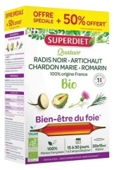 Superdiet Organic Digestion Milk Thistle Quatuor 20 Phials + 10 Free