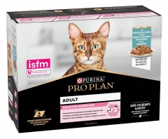 Proplan Océano Trozos de Pescado en Salsa Para Gatos 10 Bolsitas