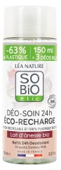 Léa Nature SO BIO étic Déo-Soin 24H Lait d'Ânesse Éco-Recharge Bio 150 ml