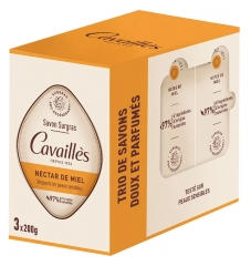 Cavaillès Honey Nectar Surgras Soap 3 x 200 gr