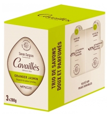 Cavaillès Orange Jasmine Surgras Soap 3 x 200 gr