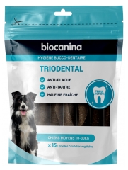 Biocanina Triodental Chiens Moyens 15 Lamelles Végétales