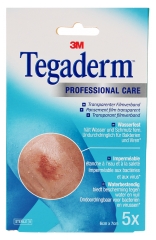 3M Tegaderm Apósito Film Transparente Impermeable 6 cm x 7 cm 5 Apósitos