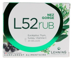 Laboratoires Lehning L52 Rub Nez Gorge 20 Gélules