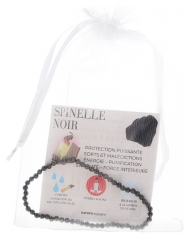 Natura Square Bracelet Facettes Spinelle Noir