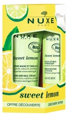 Nuxe Sweet Lemon Crème Mains et Ongles Bio 30 ml + Stick Lèvres Hydratant Bio 4 g