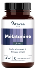 Vitavea Mélatonine Endormissement &amp; Décalage Horaire 60 Gélules