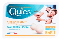 Quies Protection Auditive à la Cire Anti-Bruit 12 Paires