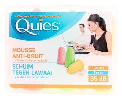 Quies Noise-Canceling Foam Ear Plug 6 Pairs