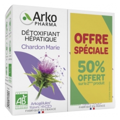 Arkopharma Arkocaps Détoxifiant Hépatique Chardon Marie Bio Lot de 2 x 45 Gélules Offre Spéciale