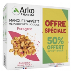 Arkopharma Arkogélules Fenugrec Lot de 2 x 40 Gélules Offre Spéciale