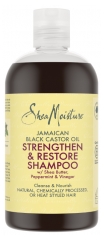 SheaMoisture Huile de Ricin Noir de Jamaïque Shampoing Fortifiant et Revitalisant 384 ml