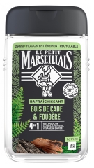 Le Petit Marseillais Gel Douche Rafraîchissant 4en1 Bois de Cade &amp; Fougère 250 ml