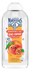 Le Petit Marseillais Shampoing Démêlant 2en1 Bébé &amp; Enfant Abricot Pêche 300 ml