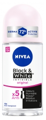 Nivea Black &amp; White Invisible Déodorant Anti-Transpirant 72H Roll-On 50 ml