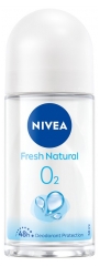 Nivea Fresh Natural O2 Déodorant Protection 48H Roll-On 50 ml