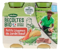 Blédina Les Récoltes Bio Garden Vegetables Beef From 6 Months Organic 2 Jars