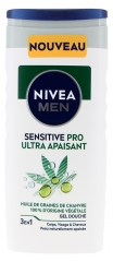 Nivea Men Sensitive Pro Ultra Apaisant Gel Douche 3en1 Corps Visage et Cheveux 250 ml