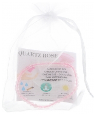 Natura Square Bracelet Facettes Quartz Rose