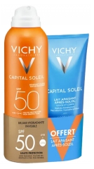 Vichy Capital Soleil Brume Hydratante Invisible SPF50 200 ml + Lait Apaisant Après-Soleil 100 ml Offert