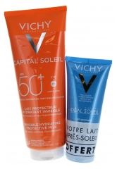 Vichy Capital Soleil Invisible Hydrating Protective Milk SPF50+ 300ml + Soothing After-Sun Milk 100ml Free