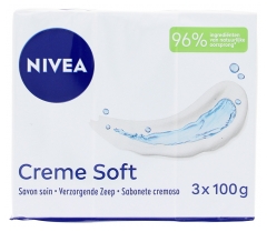 Nivea Cream Soft Soap Care Zestaw 3 x 100 g