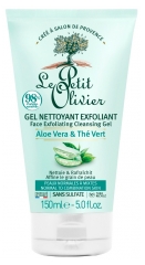 Le Petit Olivier Gel Nettoyant Exfoliant Aloe Vera &amp; Thé Vert 150 ml