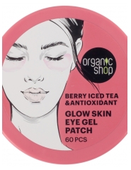 Organic Shop Hydrogel Antioxidant Eye Patches Ice Tea and Raspberry 60 Patches