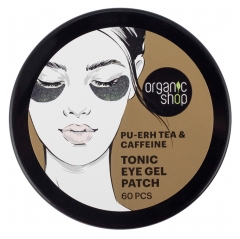 Organic Shop Hydrogel Toning Eye Patches Pu-Erh Tea and Caffeine 60 Patches