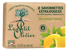 Le Petit Olivier Savonnettes Extra Douces Verveine Citron 2 x 100 g