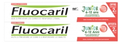 Fluocaril Junior Dantų pasta 6-12 metų vaikams, 2 x 75 ml pakuotė